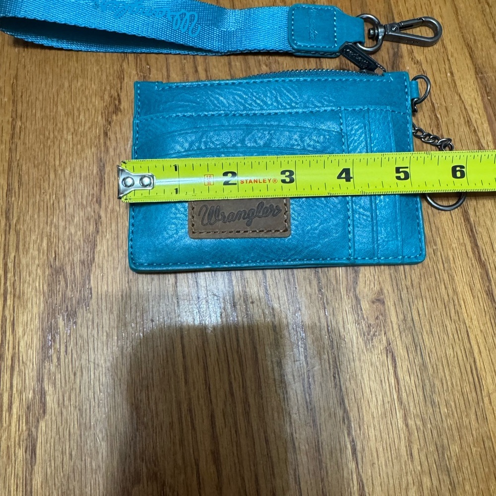 Wrangler Blue Card Holder with Strap